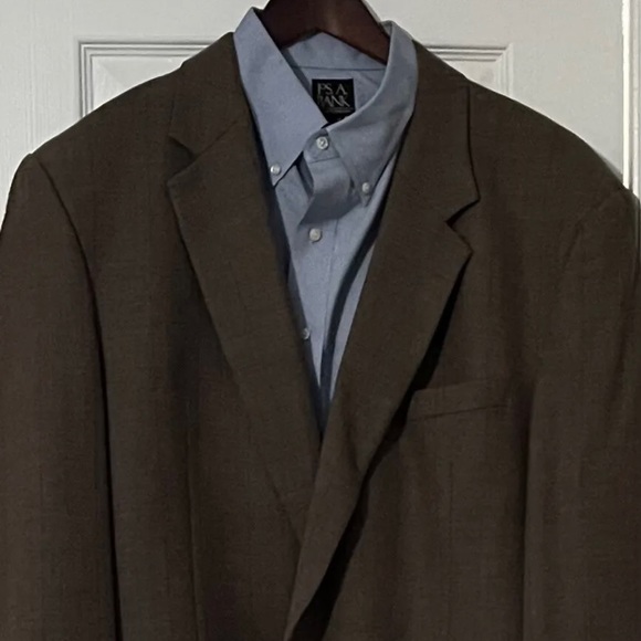 JOSEPH A. BANK MEN’S TRAVELER BLUE BUTTON DOWN COLLAR/17.5-35/NEW WITHOUT TAGS!! - Picture 5 of 12